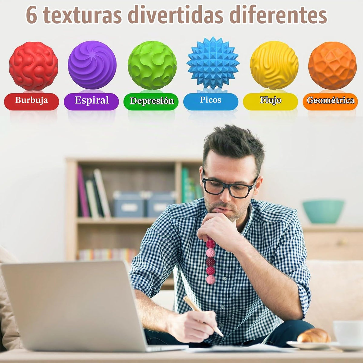 Bolas magnéticas de silicona, juguetes para ansiedad para adultos y...