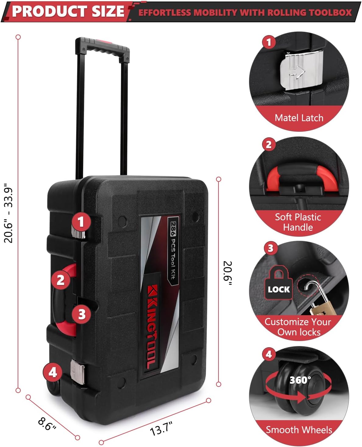 KINGTOOL Kit de herramientas para el hogar, kit de herramientas de...