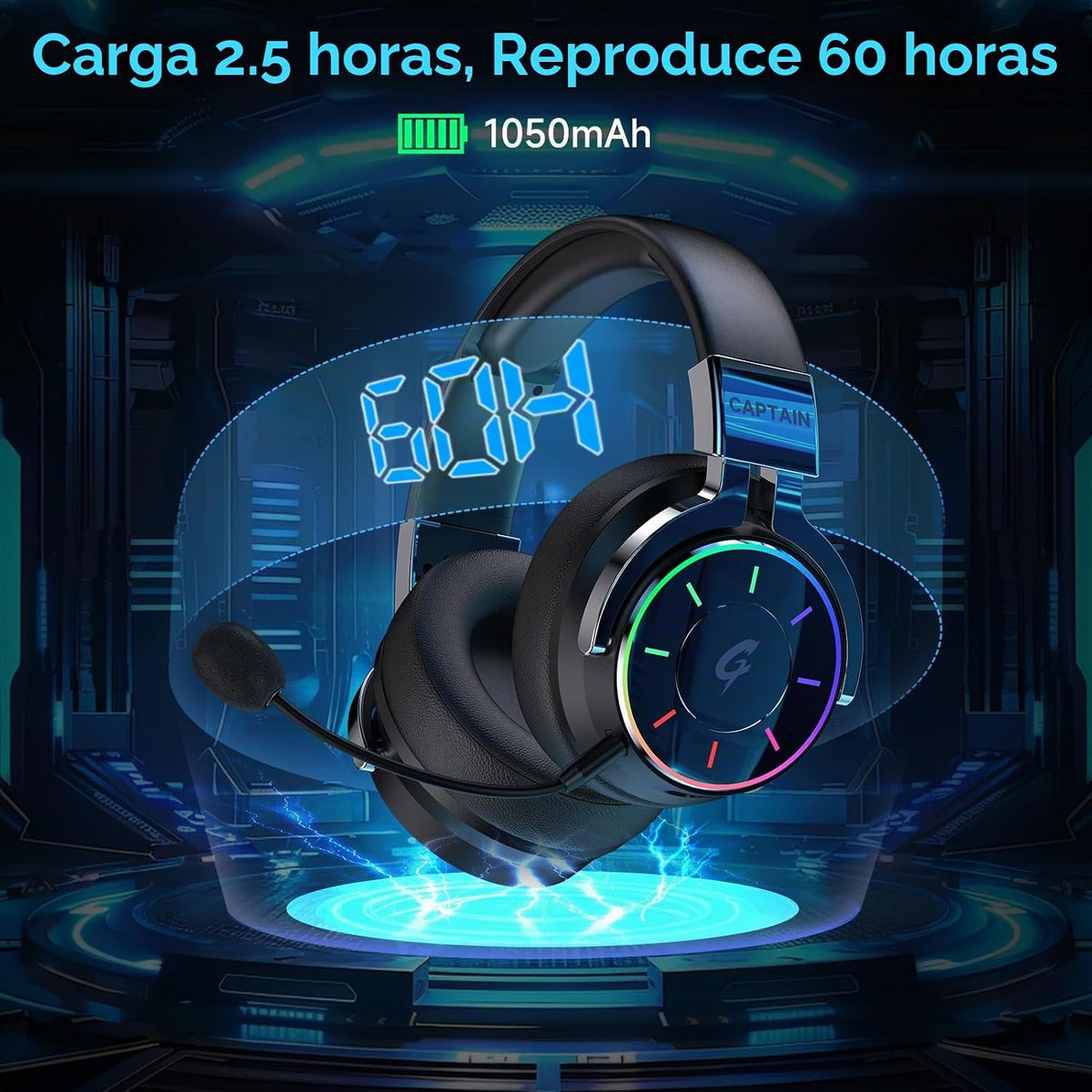 AOC Auriculares inalámbricos para juegos de 2.4 GHz para PS5, PC, P...