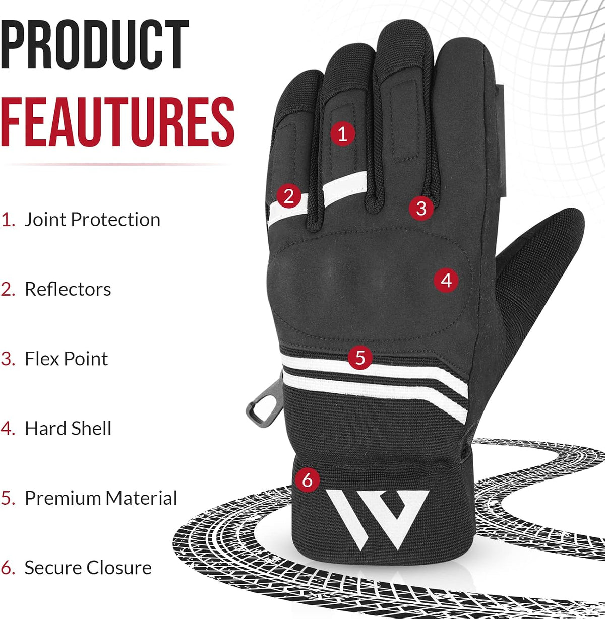 WFX Guantes de motocicleta de alta calidad, resistentes al viento,...