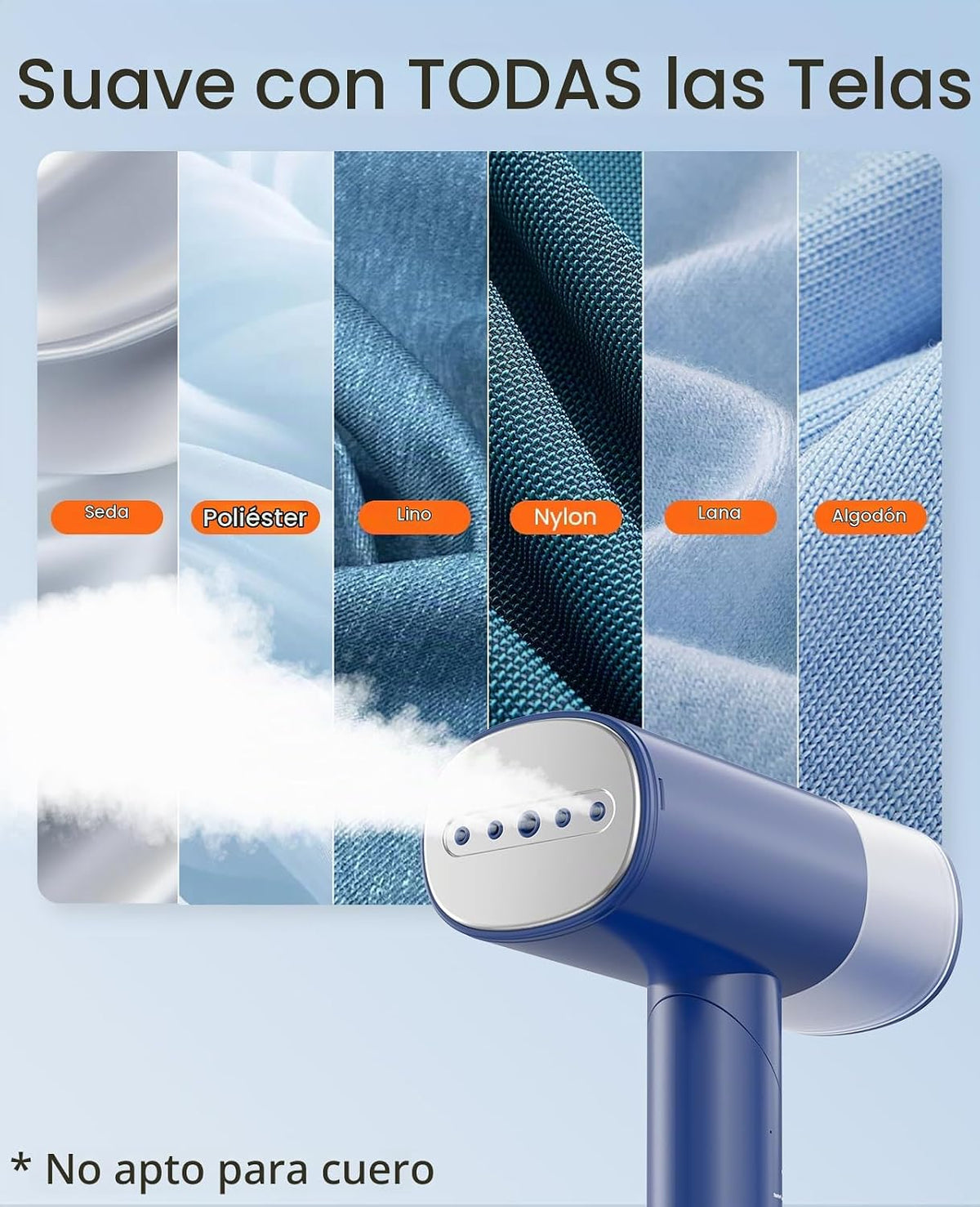 Vaporizador de mano para ropa, vaporizador de viaje plegable de 120...