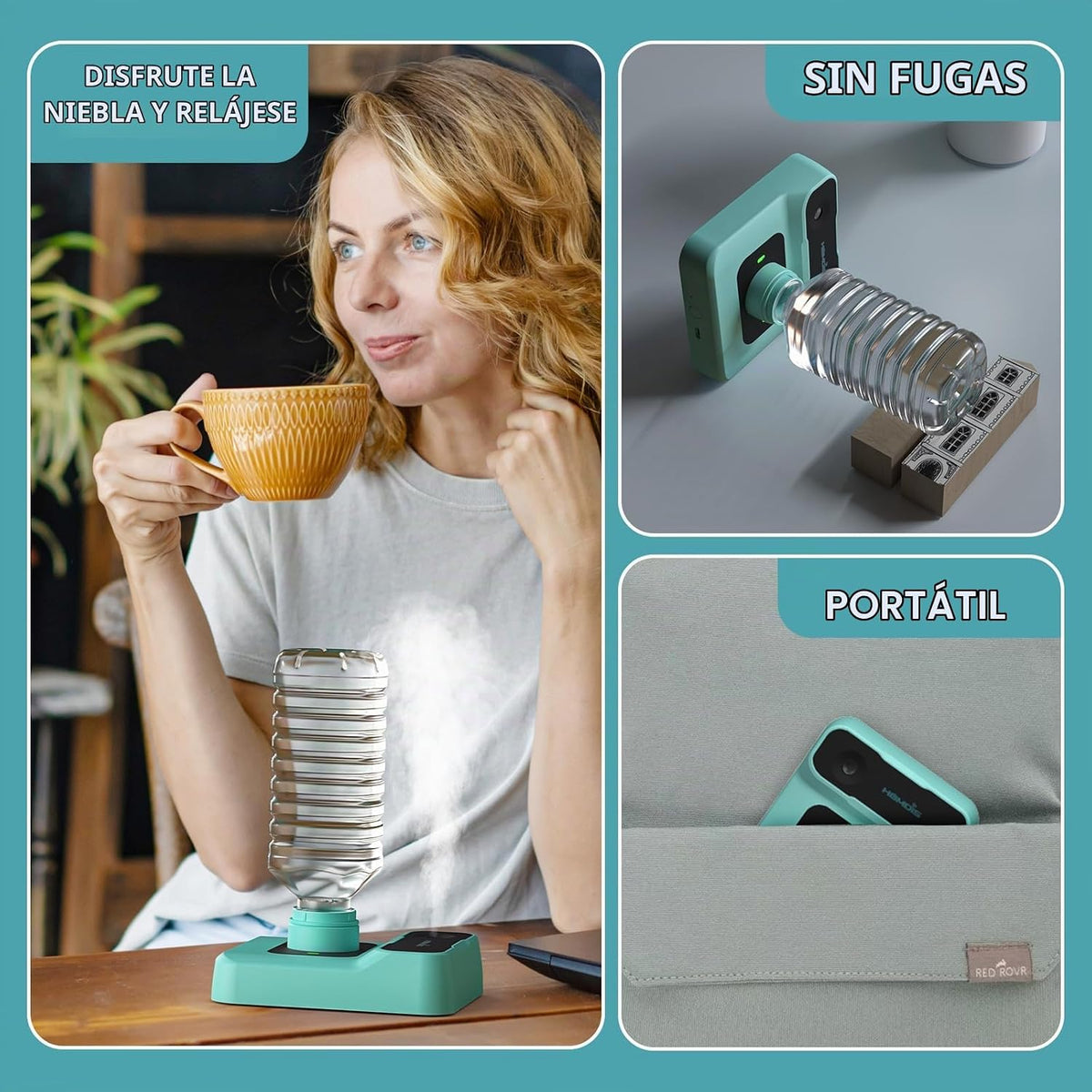 HOMDIS Humidificador de viaje, pequeño humidificador portátil para...