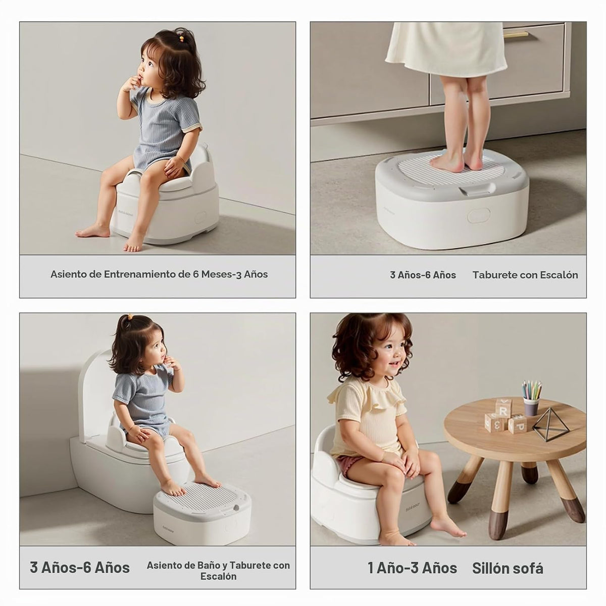 Bebamour Inodoro de entrenamiento para ir al baño 3 en 1 multifunci...