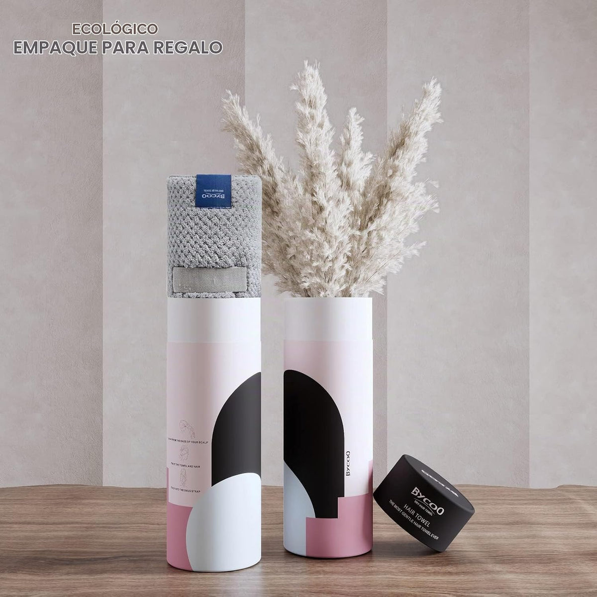 BYCOO Toalla Grande de Microfibra para Envolver el Cabello para Muj...