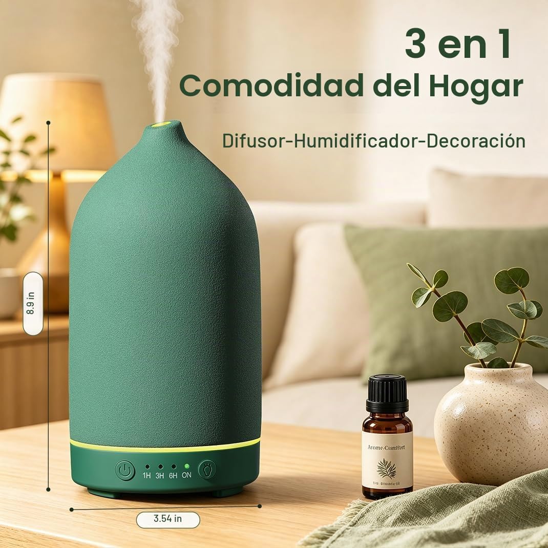 Gooamp Difusor Cerámico de 100ml, Difusor de Aromaterapia, Difusor...