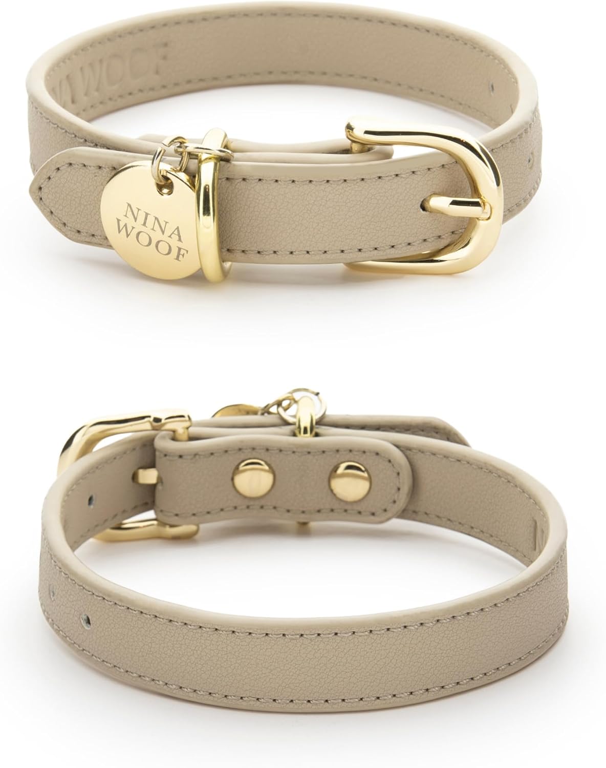 NINA WOOF Copenhagen - Collar de cuero para perro, hecho a mano con...