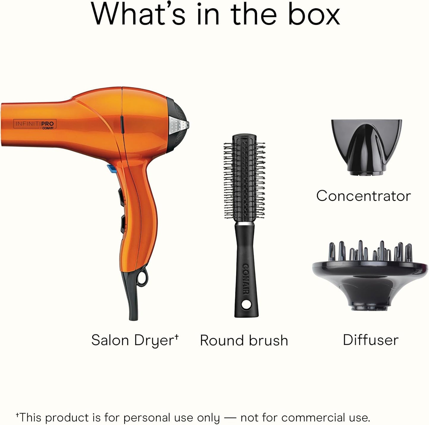 Conair Secador de pelo Infiniti PRO con difusor, concentrador y cep...