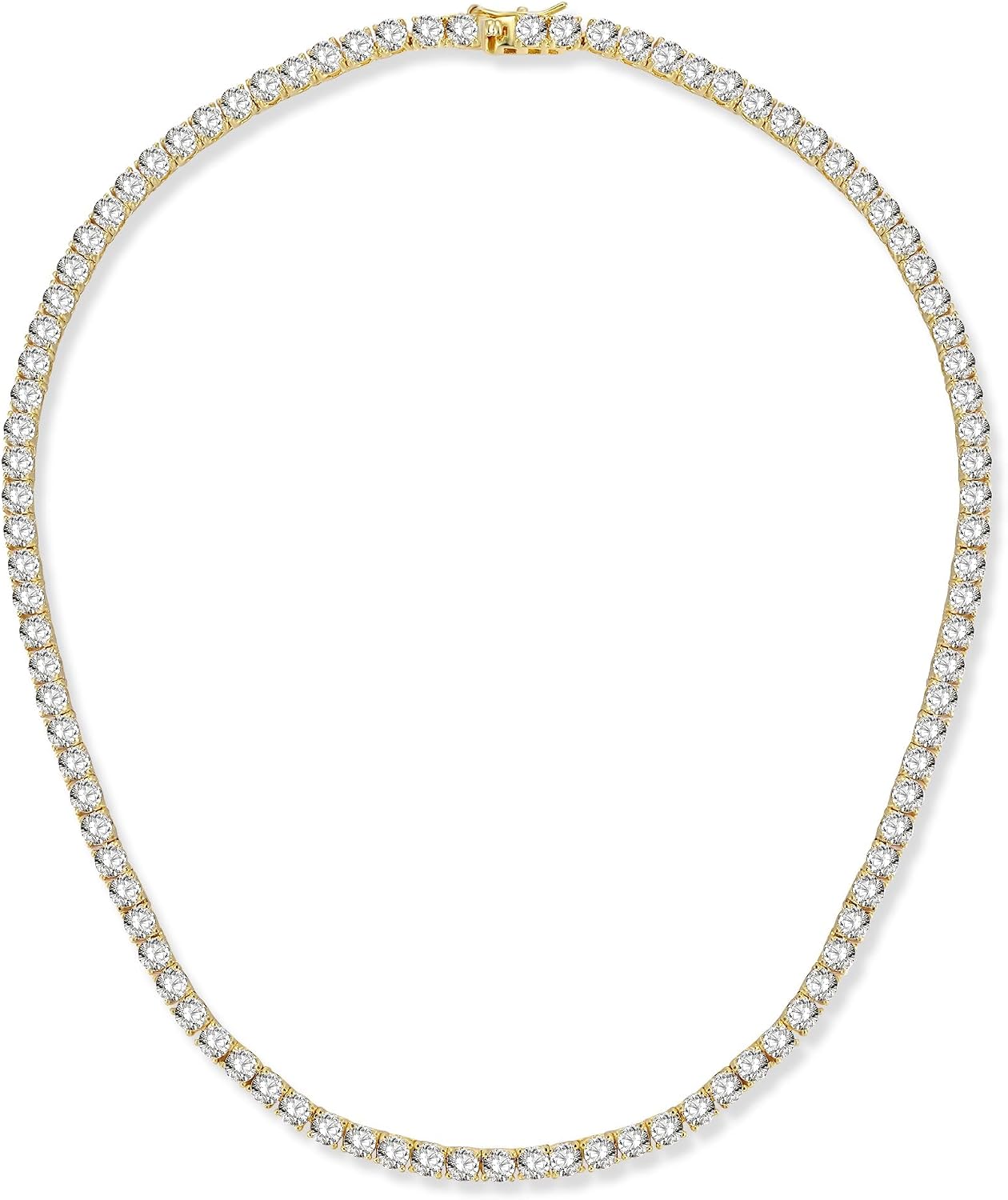 Gemsme Collar de tenis con circonita cúbica de 15\/64 pulgadas, cha...