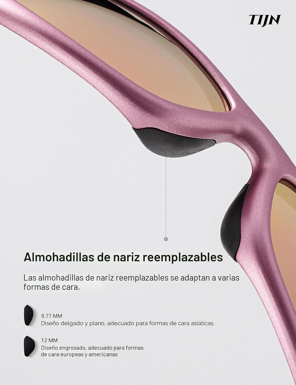 TIJN Gafas de sol deportivas UV400 envolventes para hombres y mujer...