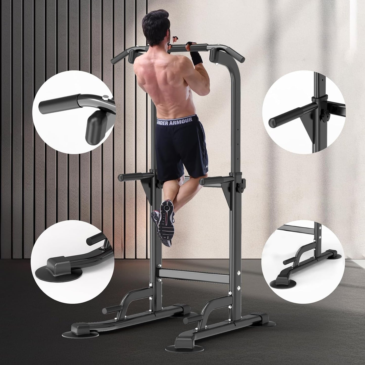 Z ZHICHI Pull-Up Dip Station Pull-Up Chin-Up Capacidad de peso 350LBS