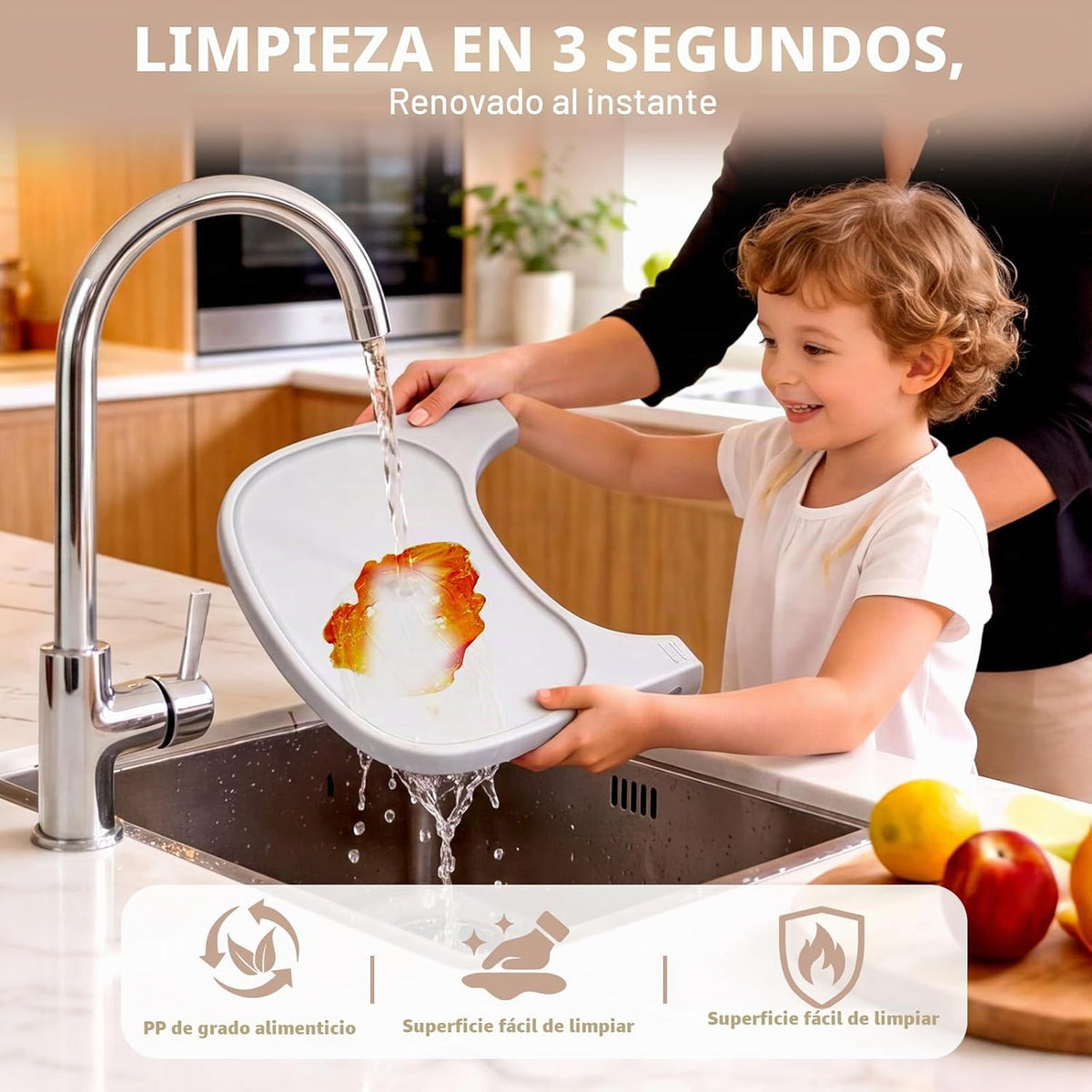 Silla Alta Portátil para Bebés de Meses, Infantes y Niños Pequeños...