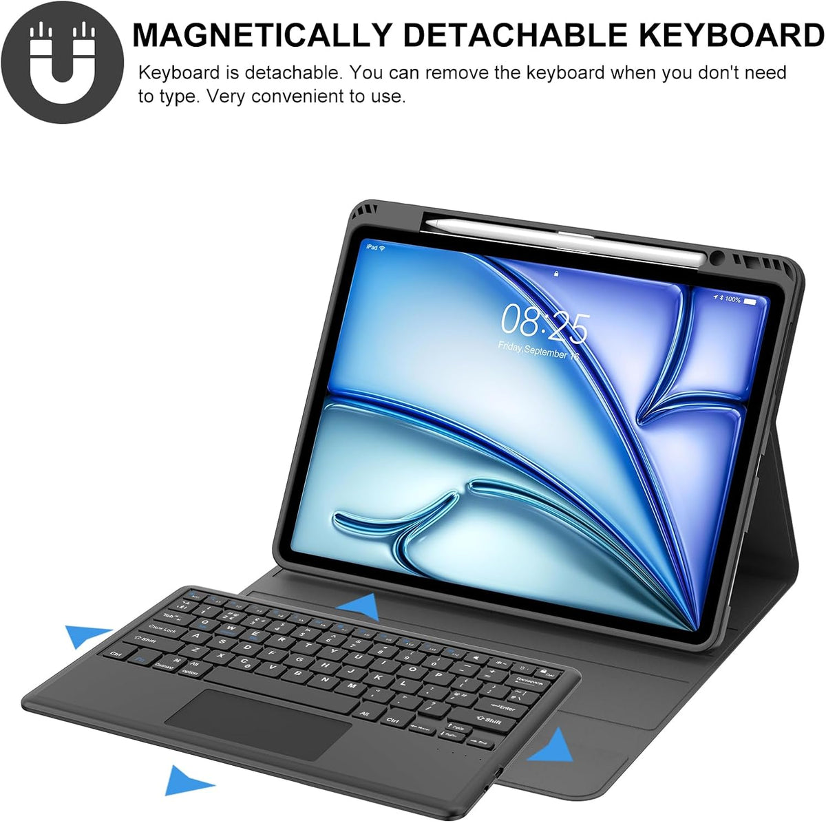 Funda con teclado táctil para iPad Air de 13 pulgadas (M3 2025 \/ M...