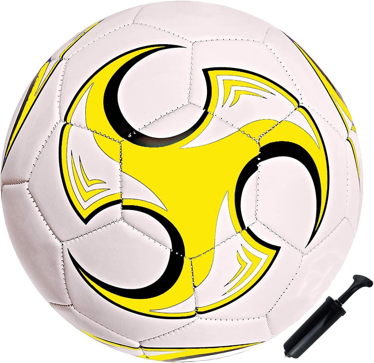 SPDTECH Balón de fútbol tamaño 3, 4, 5 con aguja de bomba, diseño a...