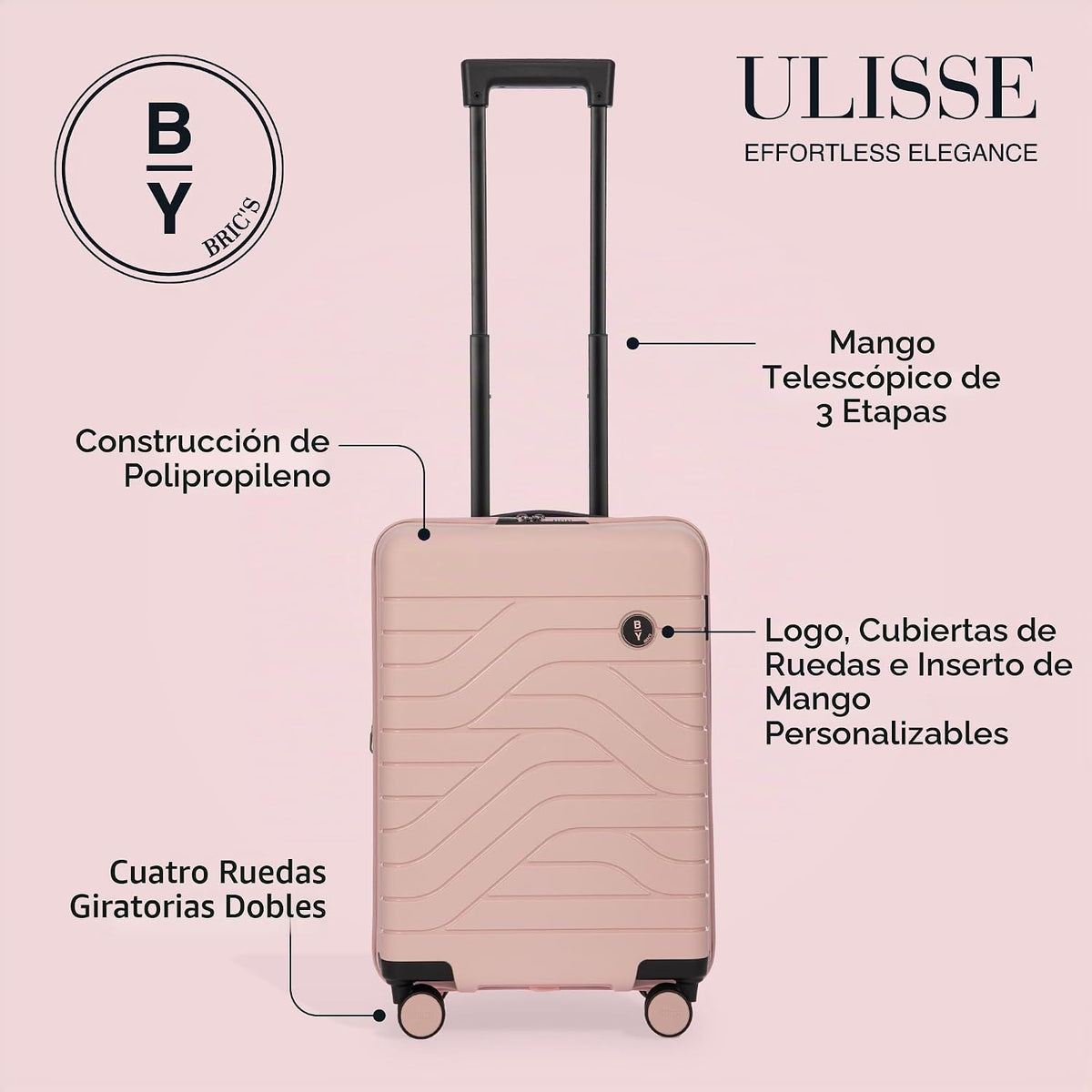 Bric's B|Y Ulisse - Maleta giratoria - Equipaje de mano de 21 p...
