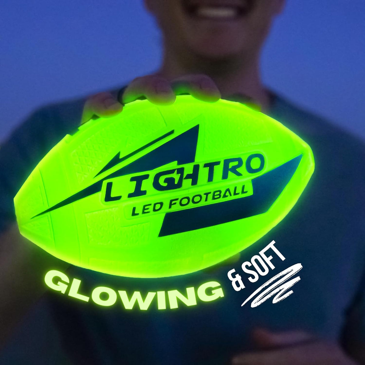 LIGHTRO - Balón de Fútbol Americano de Espuma Suave que Brilla en l...