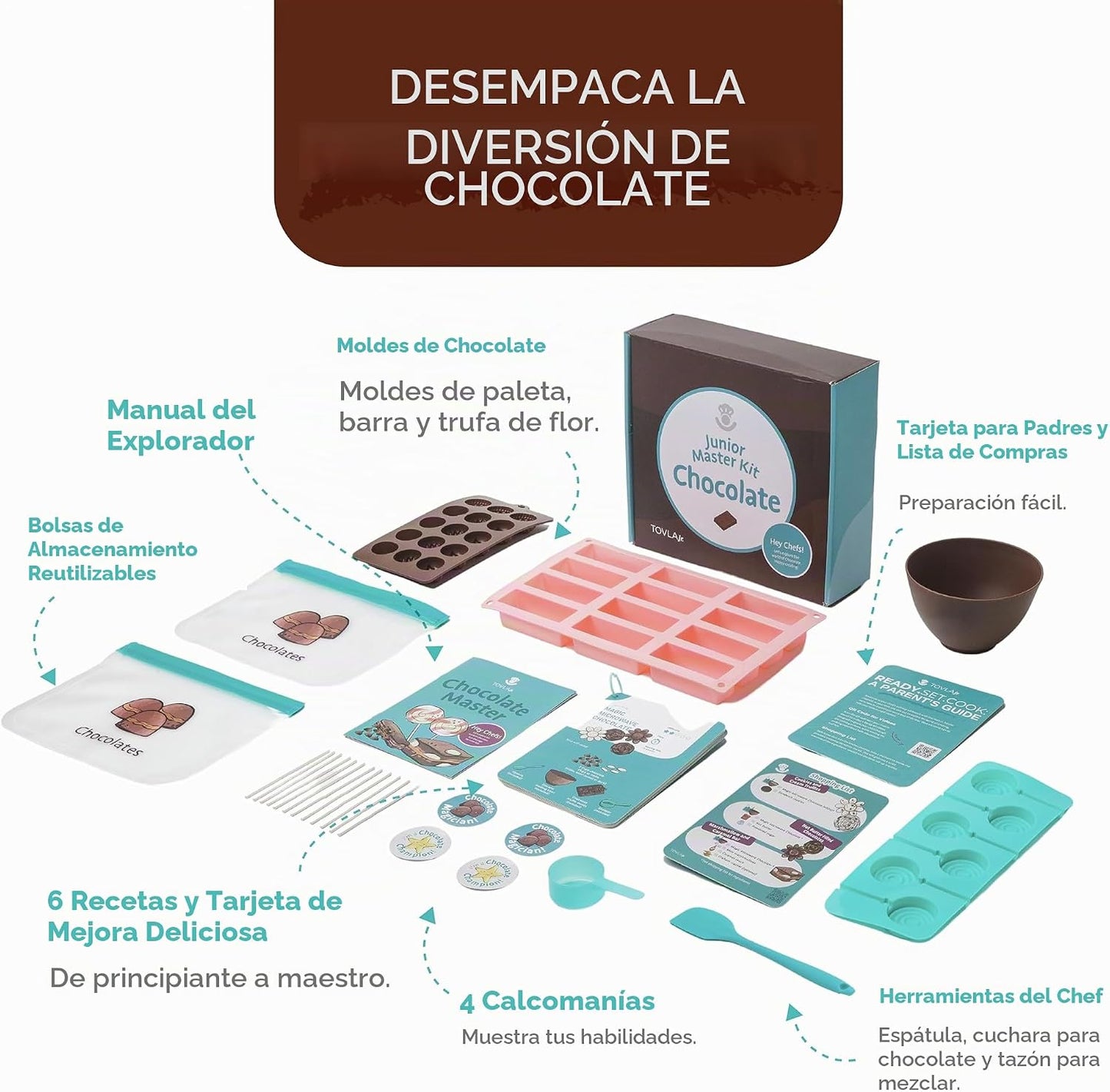 Tovla Jr. Kit de fabricación de chocolate real para niños | Aprende...