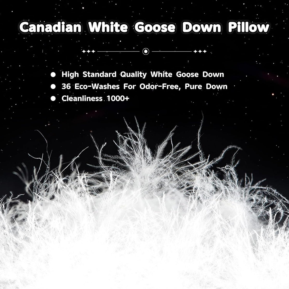 Almohadas de plumón de ganso canadiense, tamaño Queen, 80% plumón d...