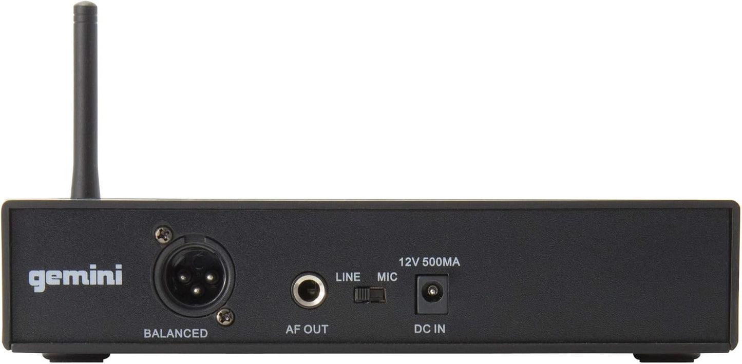 Gemini Auriculares inalámbricos UHF y sistema de micrófono Lavalier...