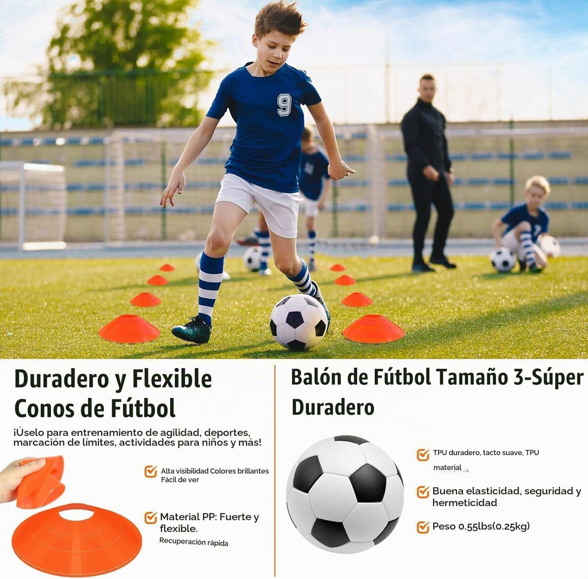FITPARNER Arcos de Fútbol para Niños para Patio Trasero - Juego de...