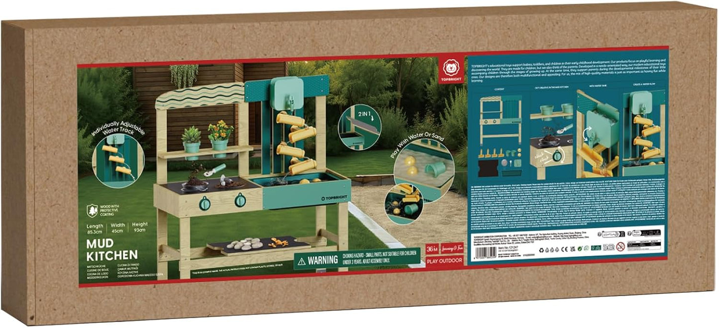 TOP BRIGHT Cocina de barro mejorada 2026 para niños, juegos de agua...