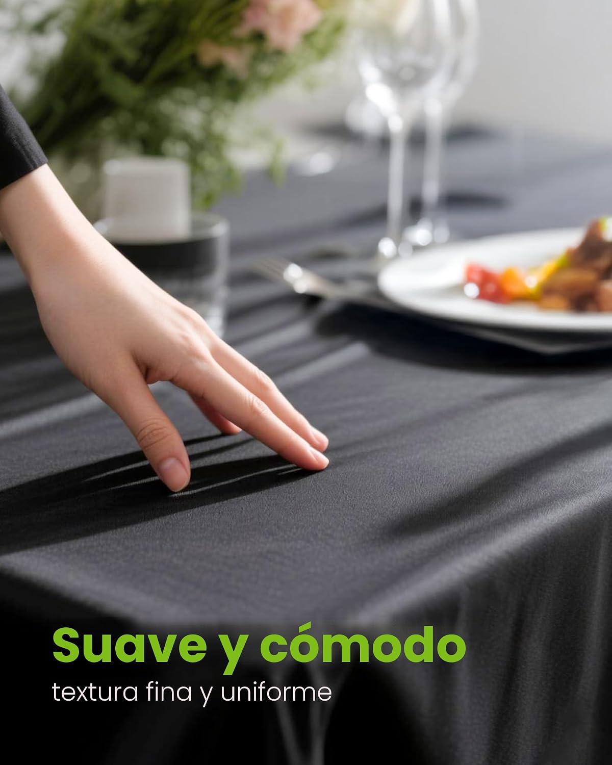 Pureegg Mantel de Mesa Rectangular de 60" x 84" \u2013 Mant...