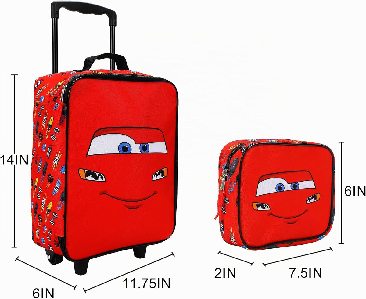 Bioworld Cars Lightning McQueen - Juego de viaje de 4 piezas para n...
