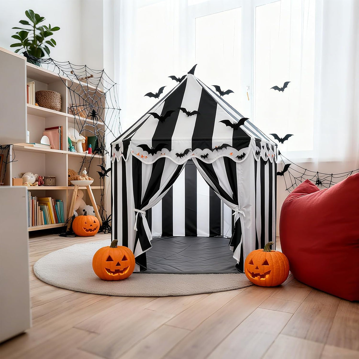 Vincreem Tienda de campaña grande para niños, 55 x 53 pulgadas, cas...