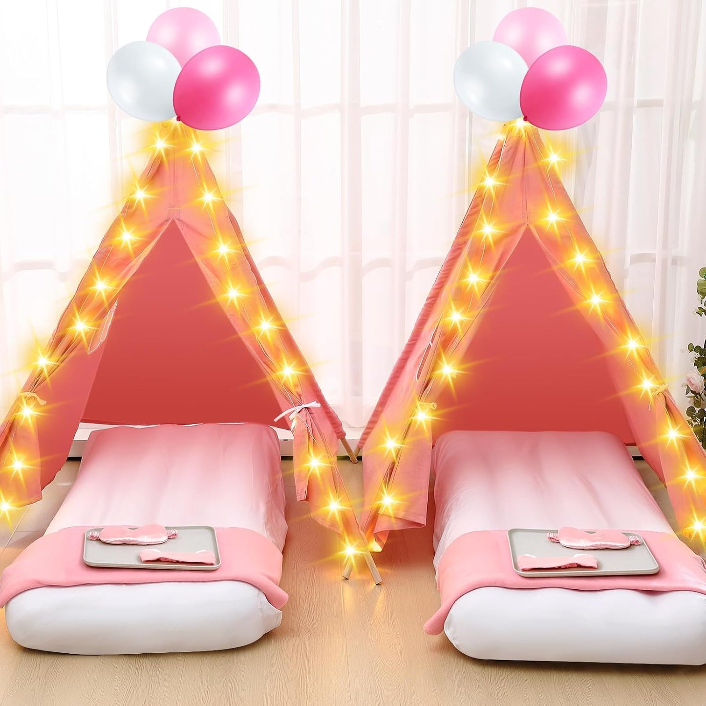 Windyun Paquete de 6 Carpas Tipi para Niños para Fiesta de Pijamas,...