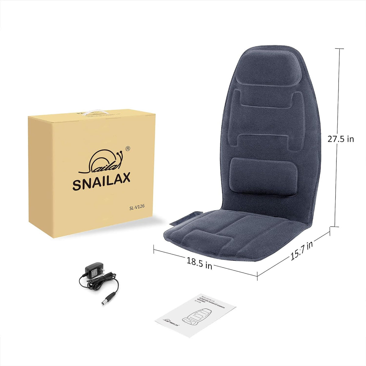 Snailax Cojín de Masaje para Asiento con Calor - Almohadilla de Sop...