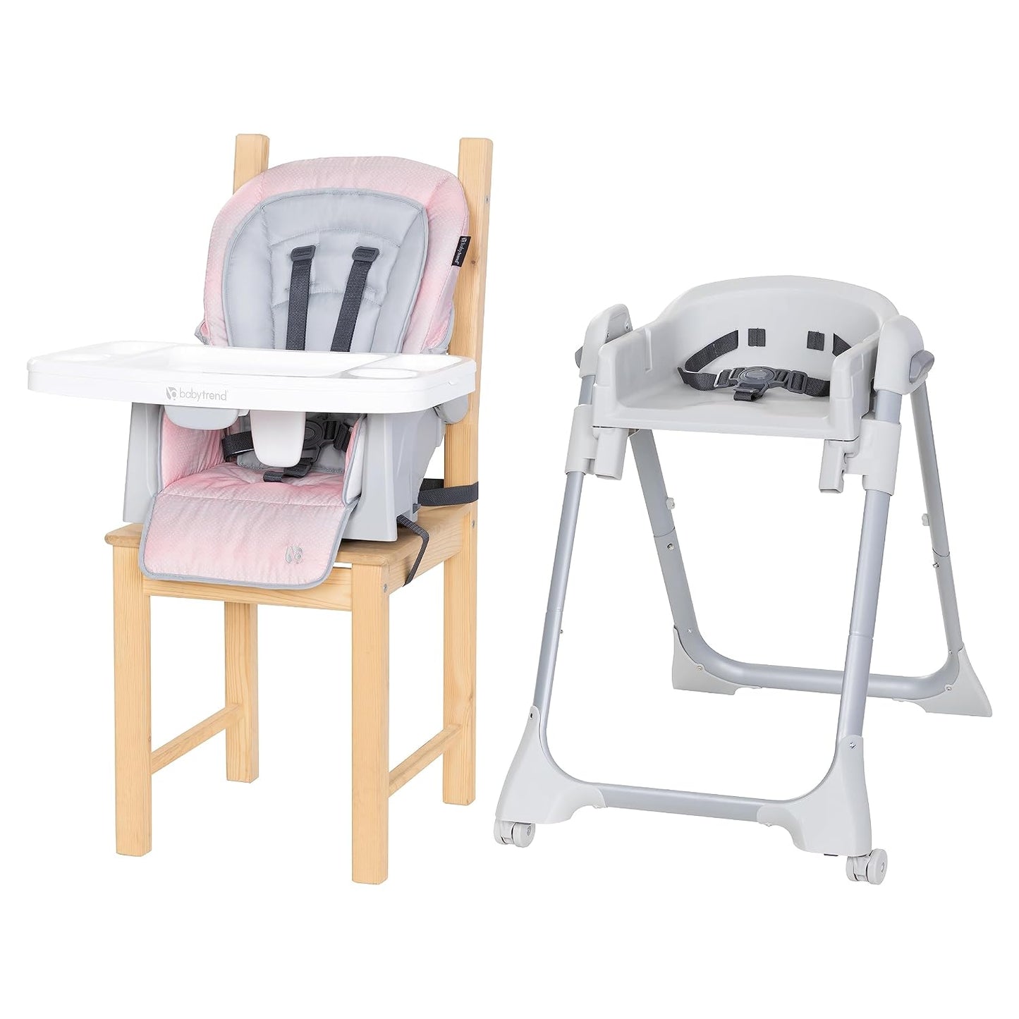 Baby Trend Everlast - Silla alta 7 en 1, color piedra rosa
