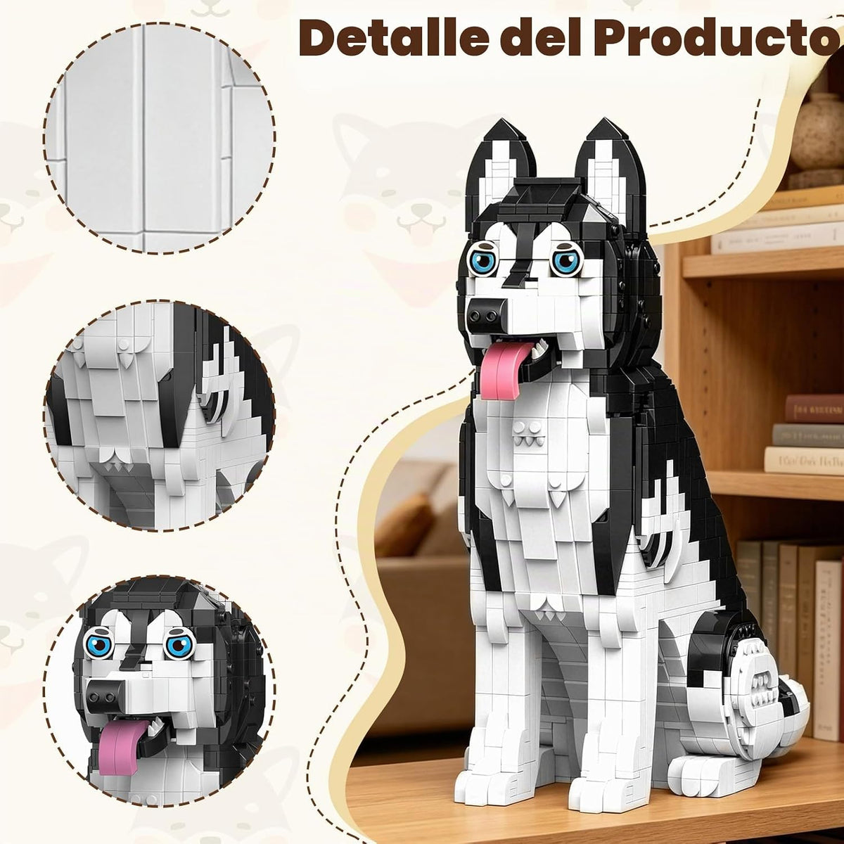 Nicefurn Husky Juego de bloques de construcción, kit de modelo de p...