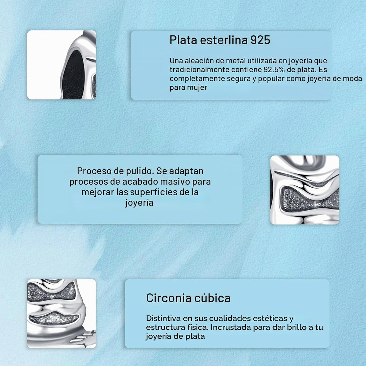 H.ZHENYUE Dijes de plata esterlina 925 con diseño de personaje de p...