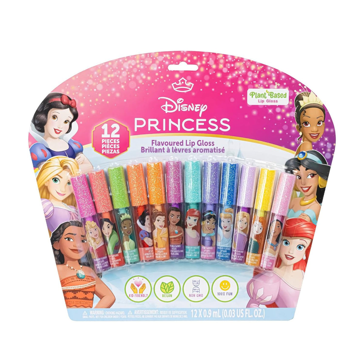 Townley Girl Disney Princess - Juego de brillo de labios, 12 piezas...