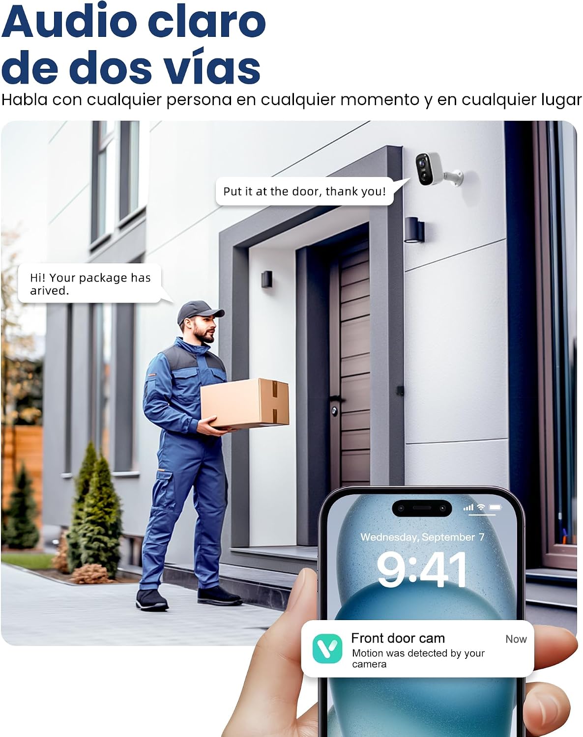 Cámaras de seguridad 2K inalámbricas para exteriores, paquete de 2...
