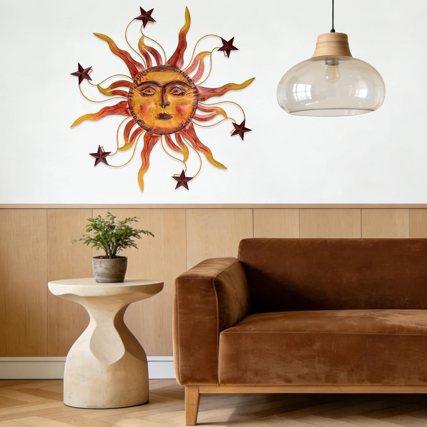 VESTCDF Decoración artística de pared de metal para exteriores, 30...