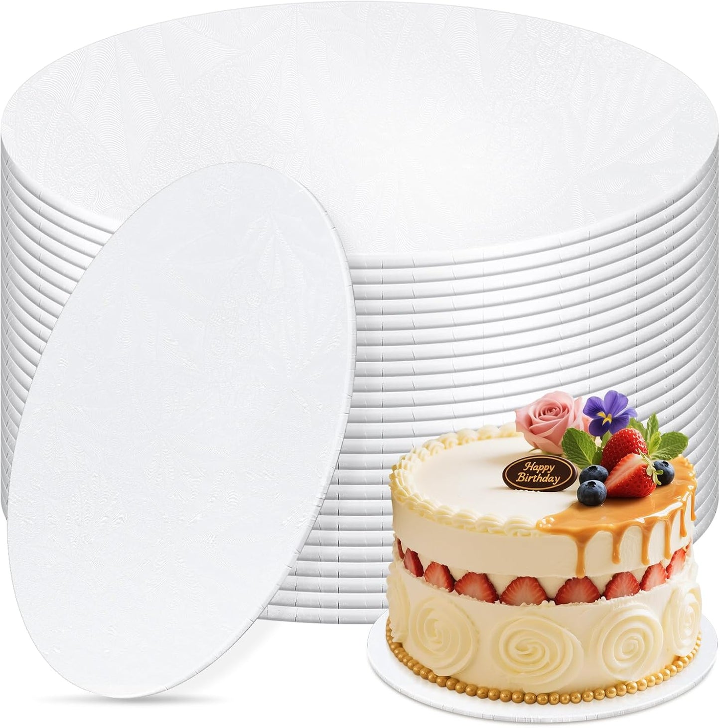 24 PCS Bases para Pasteles Redondas de 12 Pulgadas, Tambores para P...