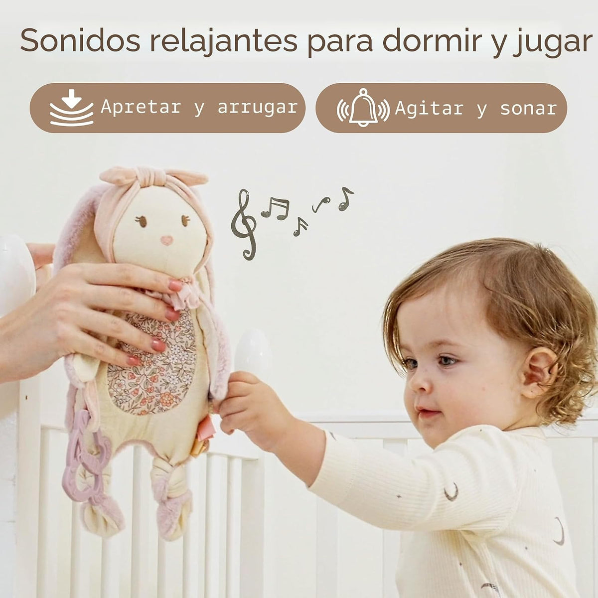 Moonkie Manta de seguridad para bebé con mordedor de silicona, mant...