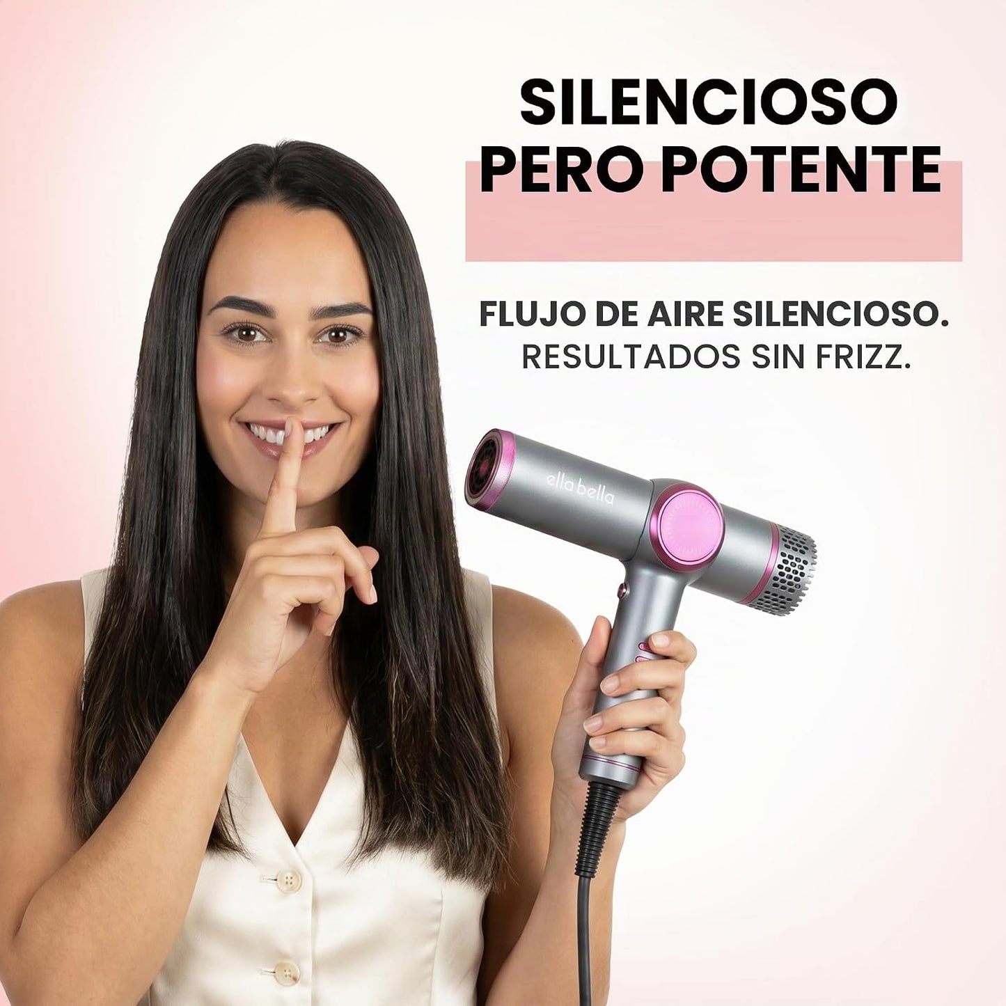 ELLA BELLA® Secador de cabello iónico con difusor - Secador de ione...