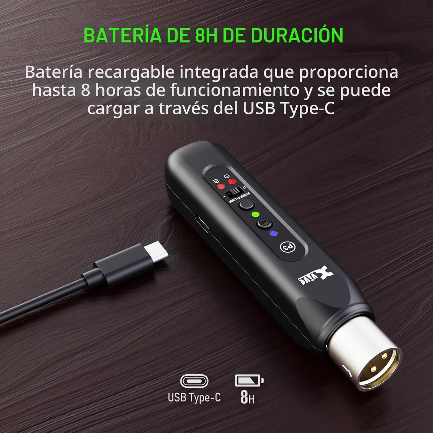 Xvive P3D Receptor Bluetooth XLR Inalámbrico Bluetooth para Mezclad...