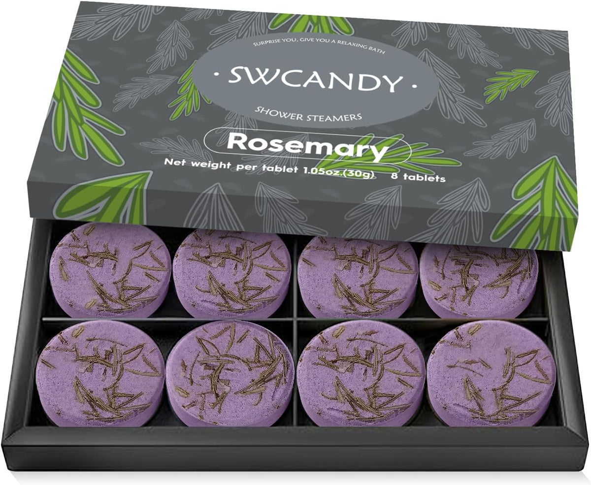 SWCANDY Paquete de 8 vaporizadores de ducha de romero, cuidado pers...