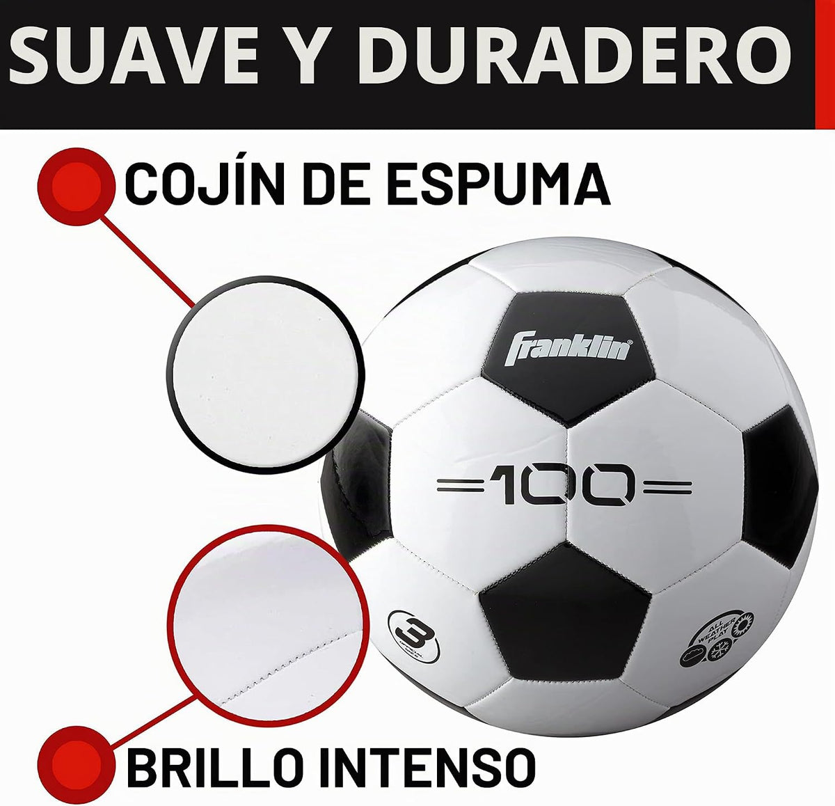 Franklin Sports - Pelotas de fútbol para jóvenes y adultos - Tamaño...