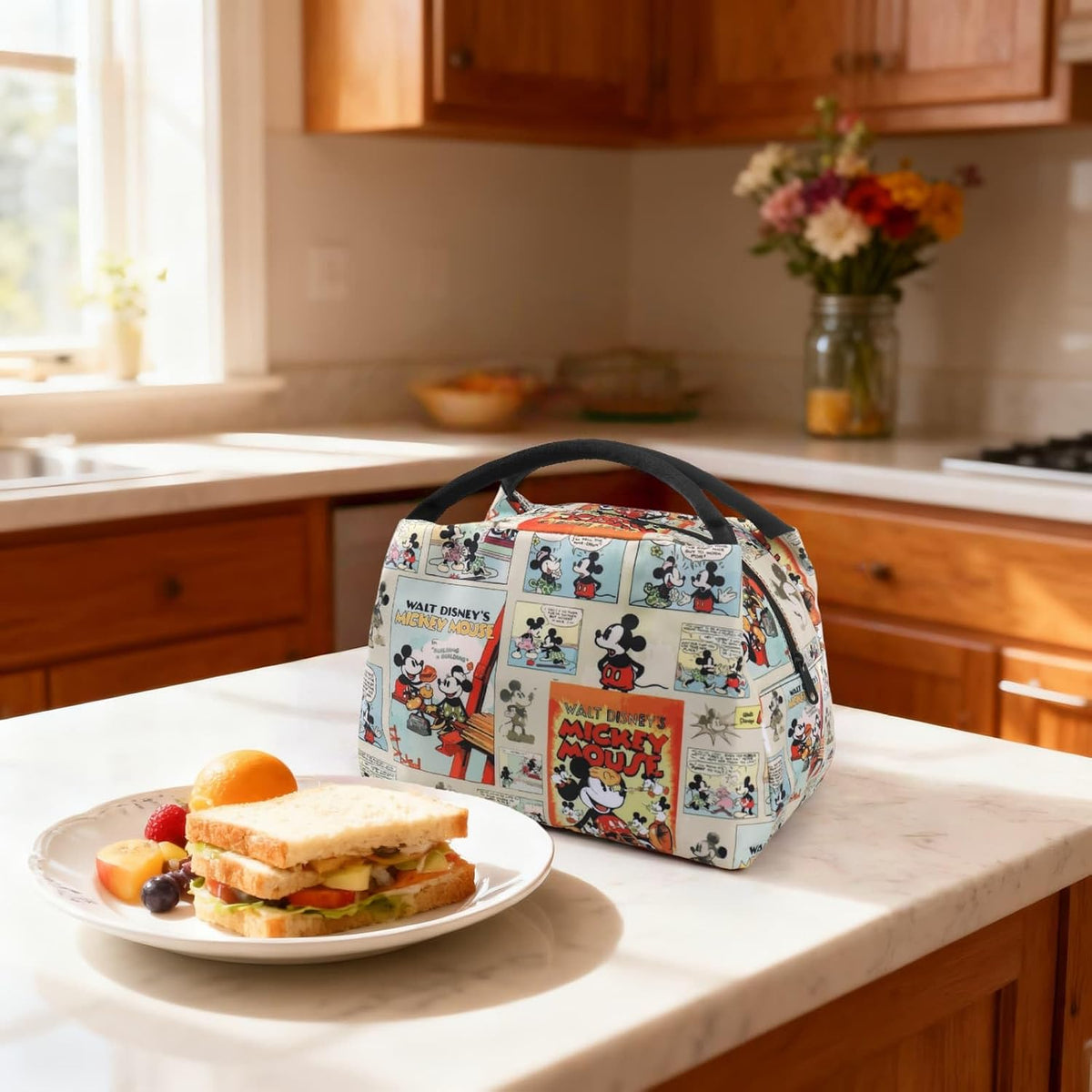 Bolsa de almuerzo de anime para mujer, hielera aislada, bonita lonc...