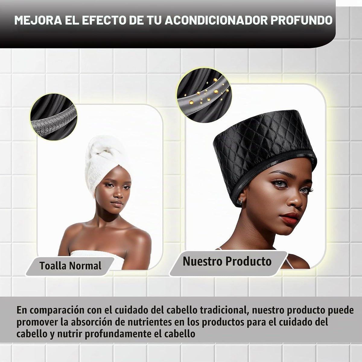 Gorro térmico para acondicionamiento profundo, tapa térmica de vapo...