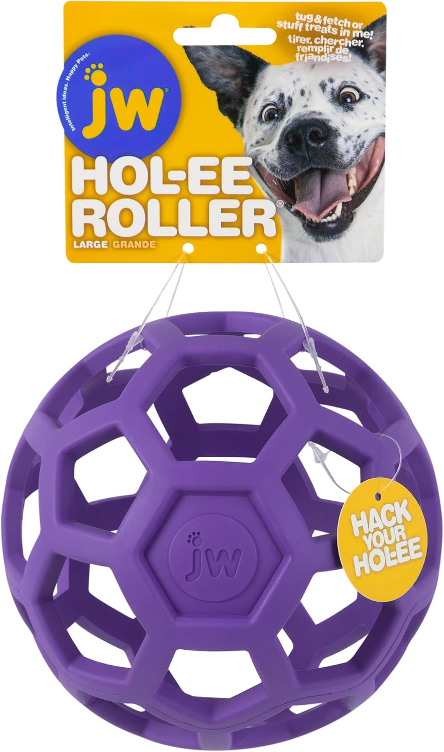JW Pet Hol-ee Roller - Bola de rompecabezas de juguete para perros,...