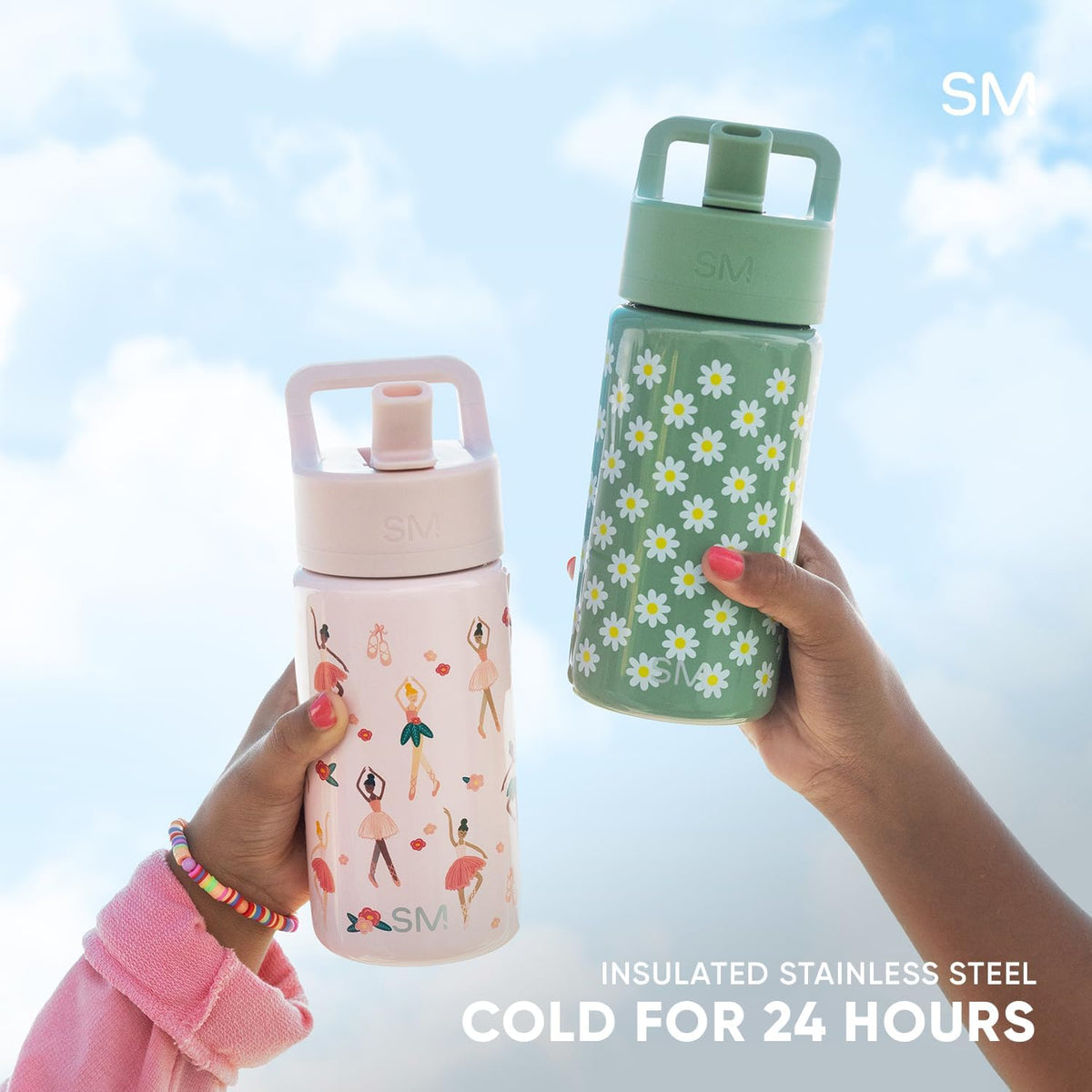 Simple Modern Botella de agua personalizada para niños | 14 oz | Cu...