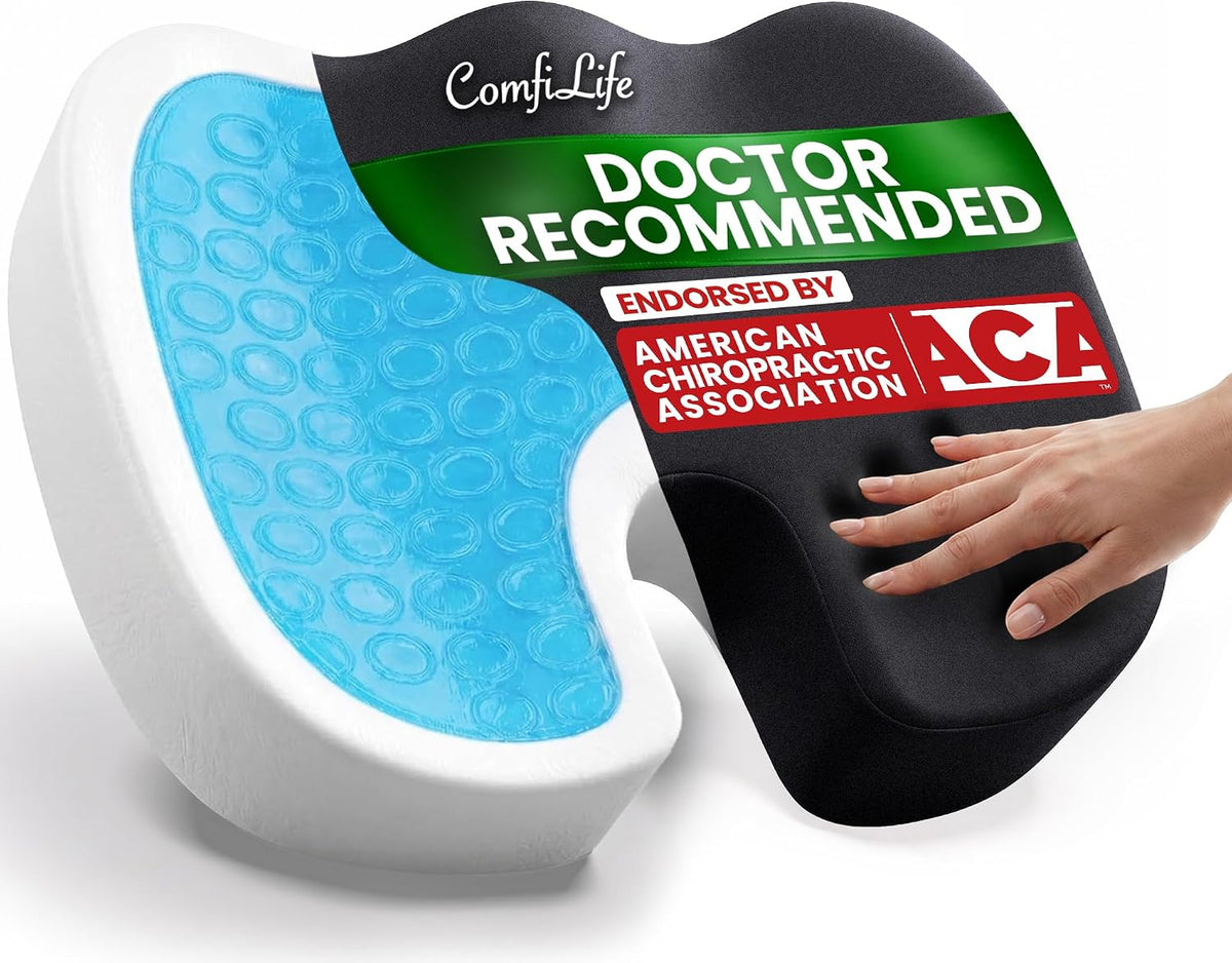 ComfiLife - Cojín prémium de gel y espuma viscoelástica para silla...