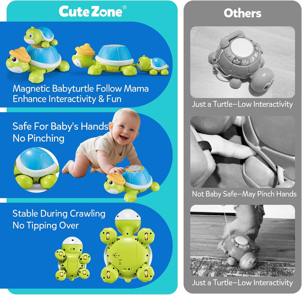 CuteZone Juguetes para bebés de 6 a 12 meses \u2013 Juego de juguet...