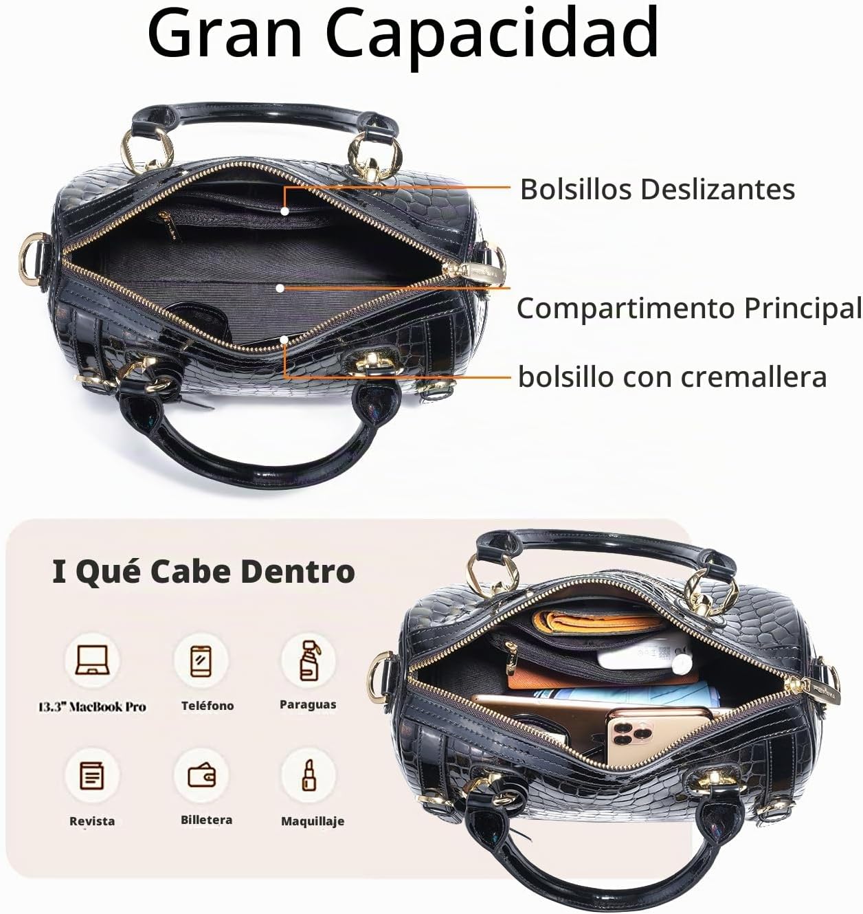 FEIMINA Monederos de cuero genuino para mujer, bolsos de diseñador...