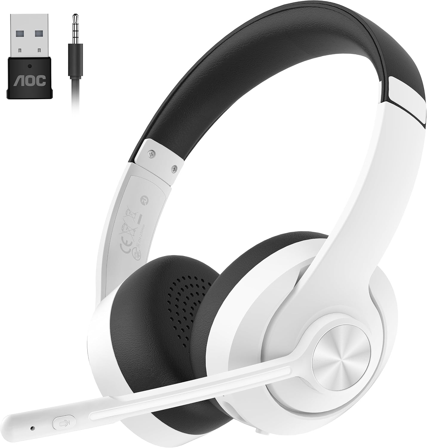 Auriculares inalámbricos AOC con micrófono para el trabajo, auricul...
