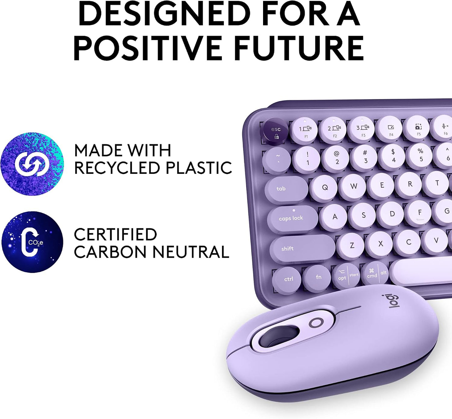 Logitech POP Keys + POP Mouse Conjunto de teclado inalámbrico y mou...